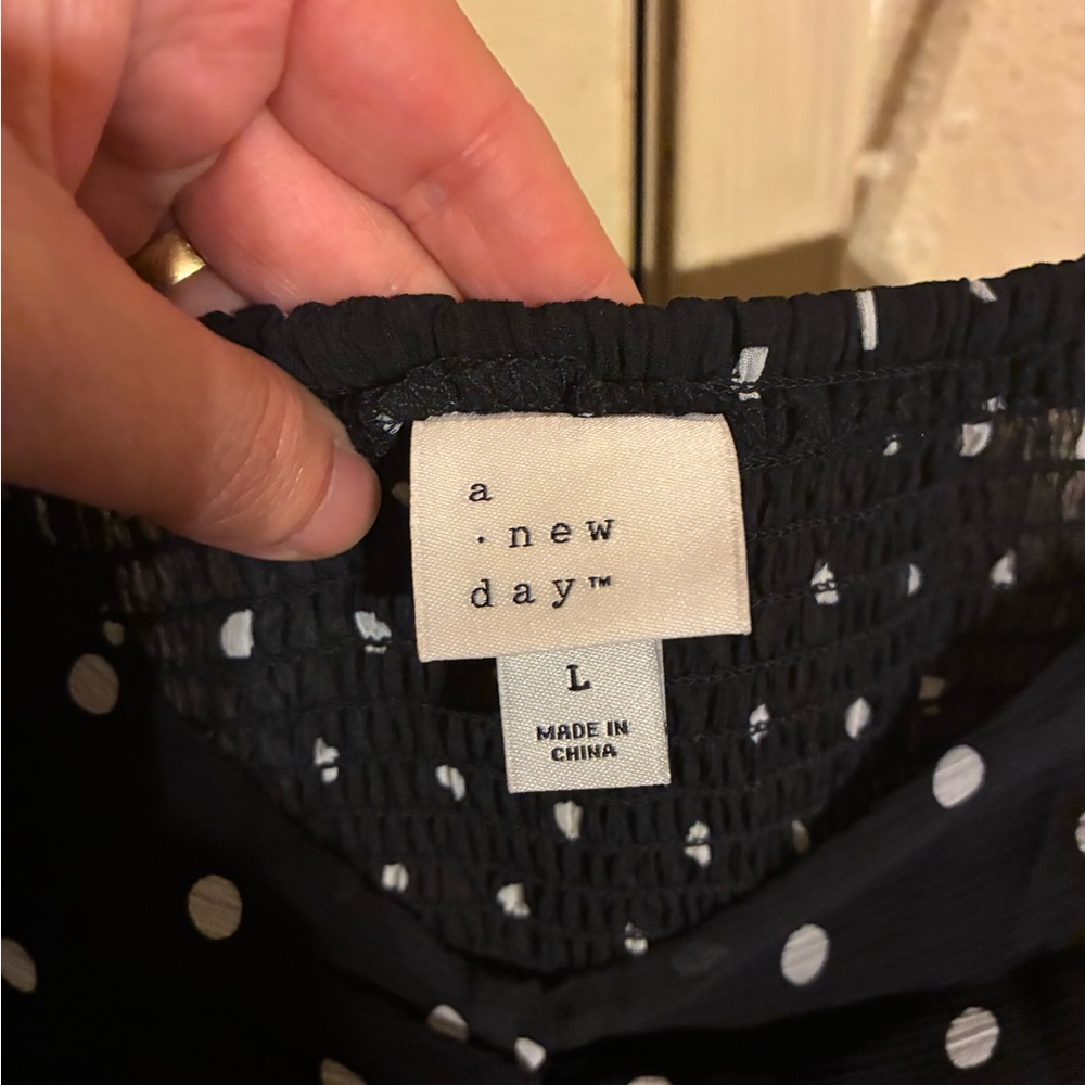 A New Day Black and White Polka Dot Dress - Picture 6 of 6